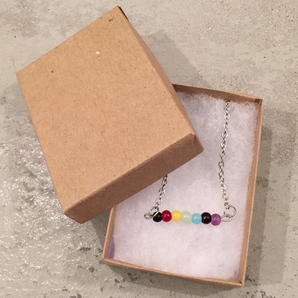 Natural stone chakra necklace